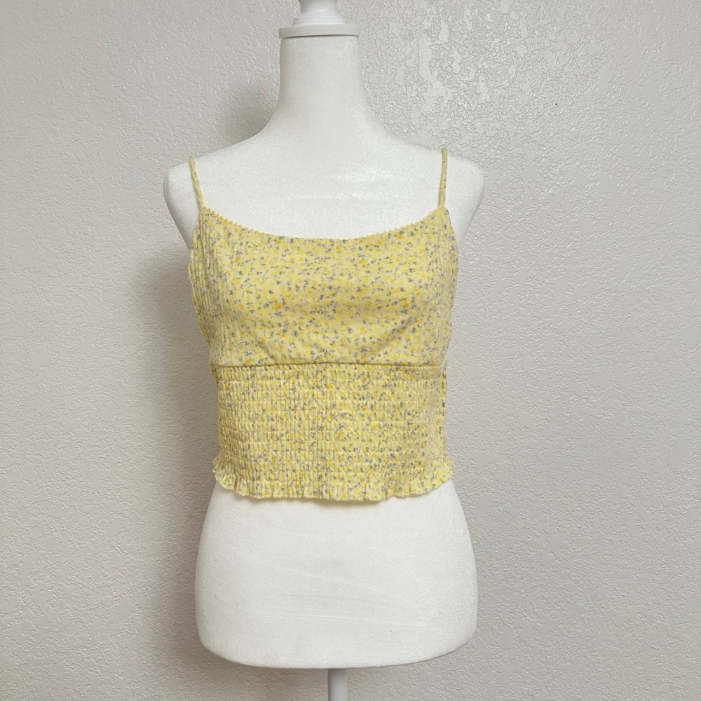 Cotton On Yellow Floral Camisole Crop Tank Top Womens Size XL US